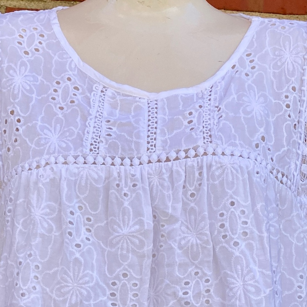 Knox Rose | White Lace Top Size L. | MK 15 - Picture 16 of 16